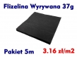 Flizelina do Wyrywania, Czarna, 37g/m2 (STD). <br>PAKIET 5 mb x szer. 105cm