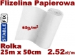 Flizelina Papierowa StableFIX<br> Wzmocniona 60g/m2. <br>Rolka 25m x szer. 50cm 