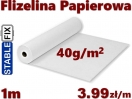 Flizelina Papierowa StableFIX <br> Standardowa 40g/m2. <br>Metraż 1m x 100cm szer.