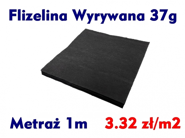 Papier do Haftowania CZARNY, 37g/m2 (STD)<br> Metraż 1m  x  105cm szer.