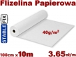 Flizelina Papierowa StableFIX<br> Standardowa 40g/m2. <br>PAKIET 10m x 100cm szer.