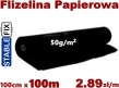 Flizelina Papierowa StableFIX<br>Czarna Standard+ 50g/m2. <br>Rolka 100 mb x szer. 100cm