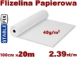 Flizelina Papierowa StableFIX<br> Standardowa 40g/m2. <br>PAKIET 20m x 100cm szer.