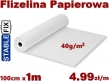 Flizelina Papierowa StableFIX <br> Standardowa 40g/m2. <br>Metraż 1m x 100cm szer.